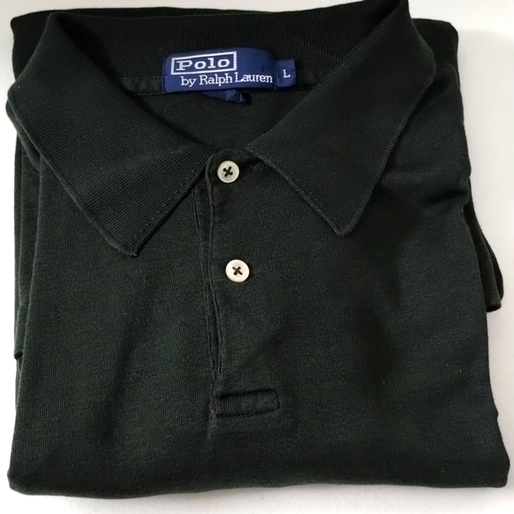 Long Sleeve Polo Shirt Large Dark Green Polo Ralph Lauren red pony - Picture 5 of 5